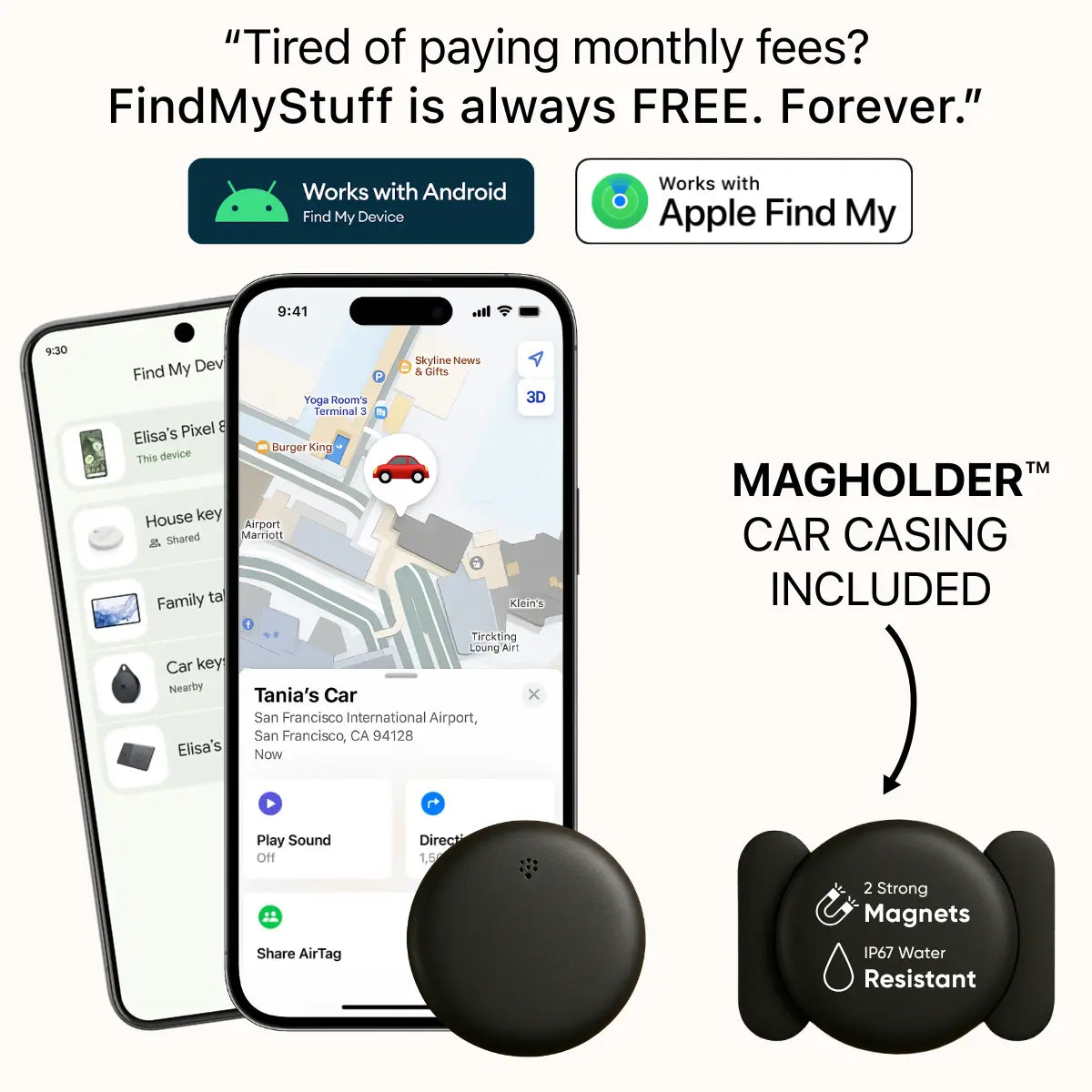 FindMyStuff™ Anti-Theft Car, Bike, RV, Trailer, Keys, Bags & More Tracker Valore Vault