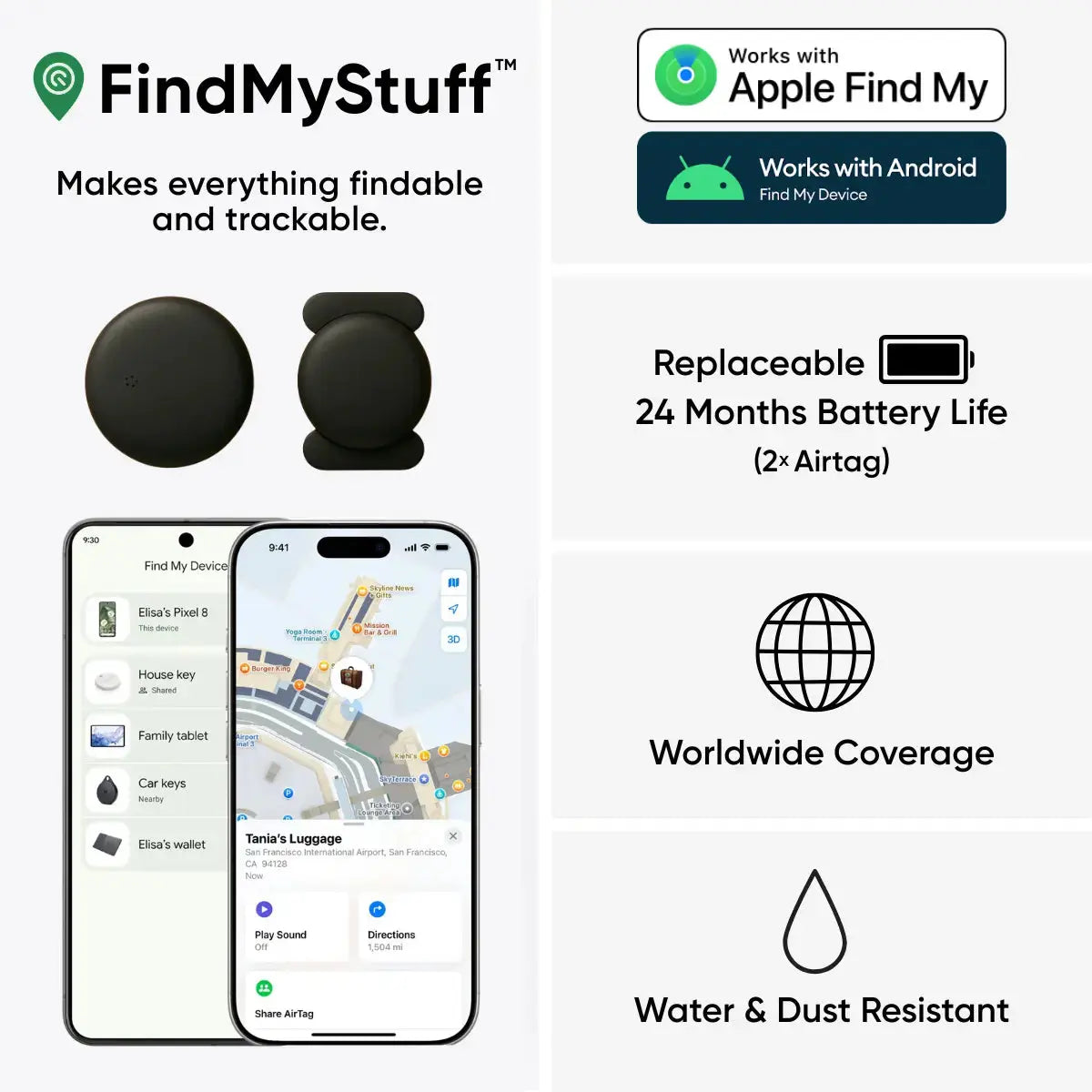 FindMyStuff™ Anti-Theft Car, Bike, RV, Trailer, Keys, Bags & More Tracker Valore Vault