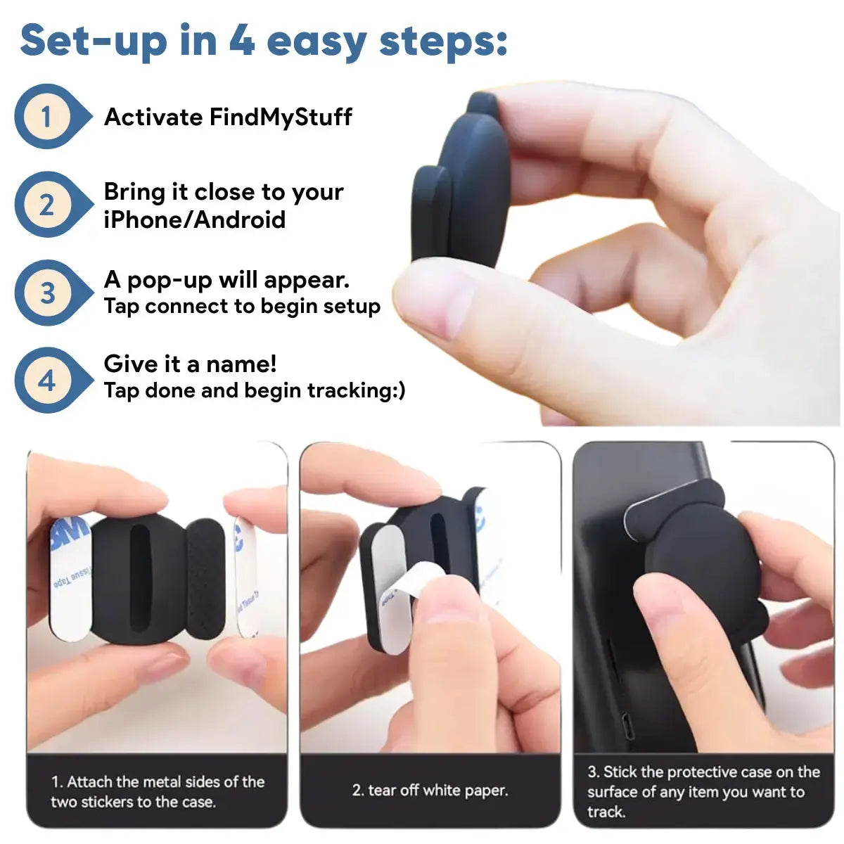 FindMyStuff™ Anti-Theft Car, Bike, RV, Trailer, Keys, Bags & More Tracker Valore Vault