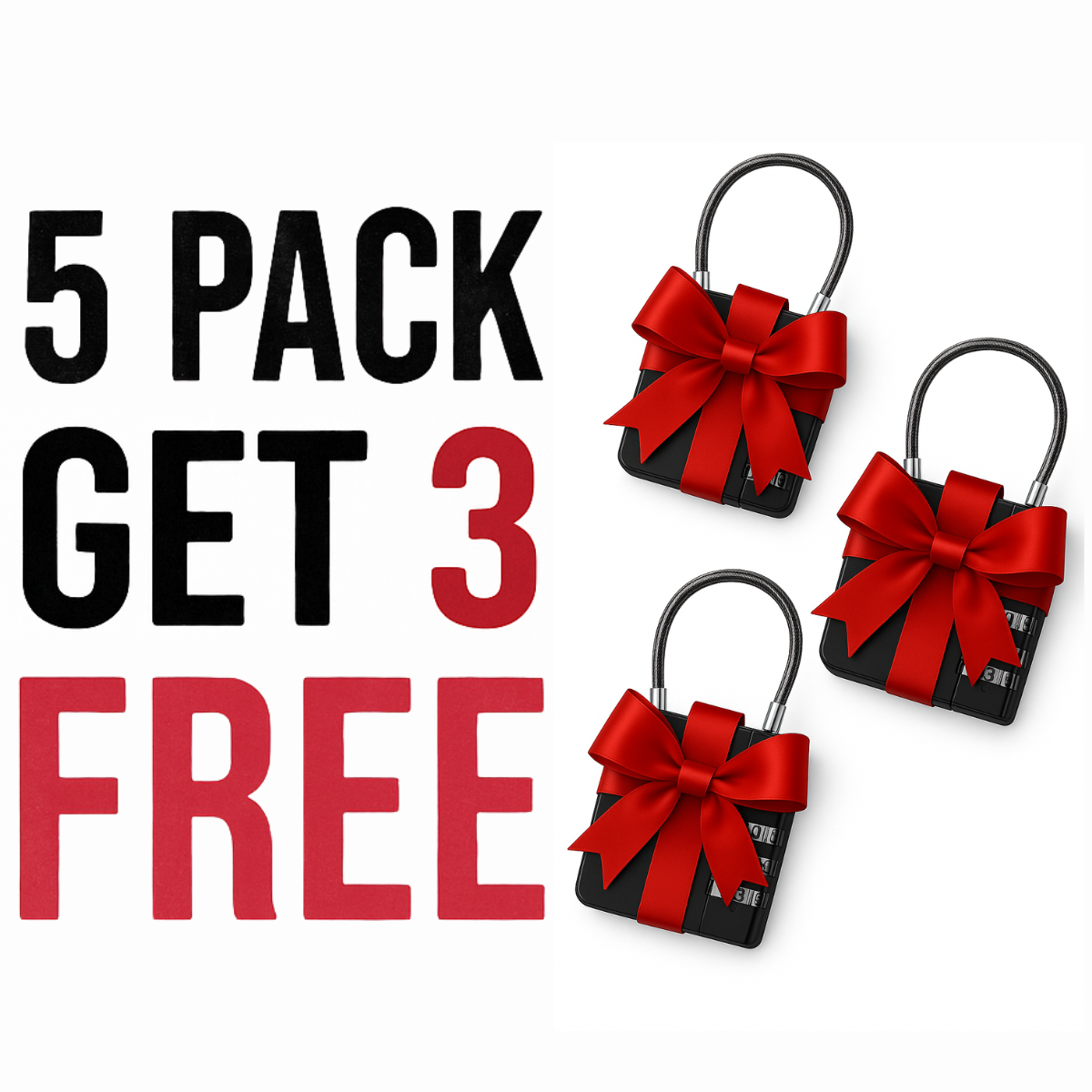 3x FREE FindMyLuggage™ Anti-Theft Tracking Lock