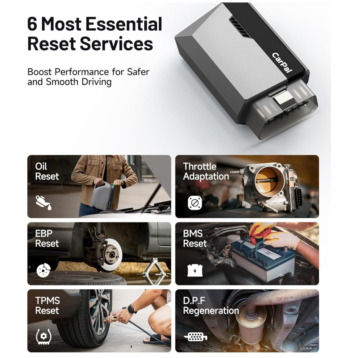 CarPal™ 6-in-1 Vehicle Diagnostic System OBD2 Repair & Maintenance Tool
