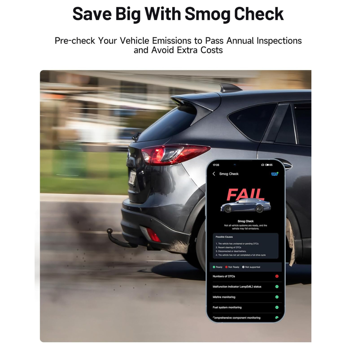 CarPal™ 6-in-1 Vehicle Diagnostic System OBD2 Repair & Maintenance Tool