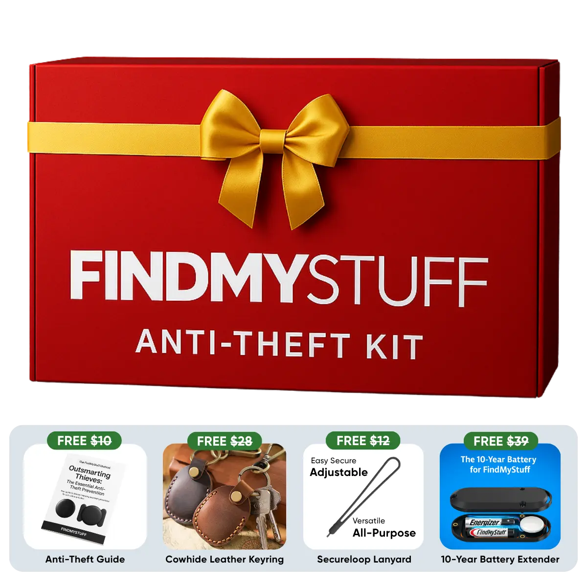 Anti-Theft Kit: 4 FREE Gifts ($69 Value) FindMyStuff GPS Car Tracker