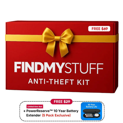 Anti-Theft Kit: 4 FREE Gifts ($69 Value) FindMyStuff GPS Car Tracker