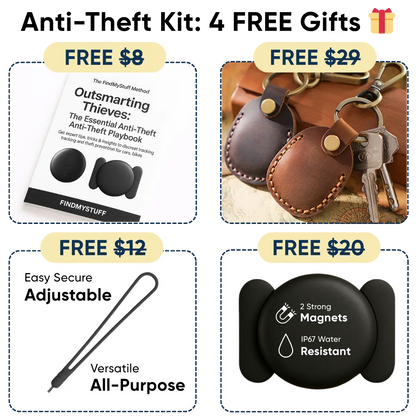 Anti-Theft Kit: 4 FREE Gifts 🎁 FindMyStuff