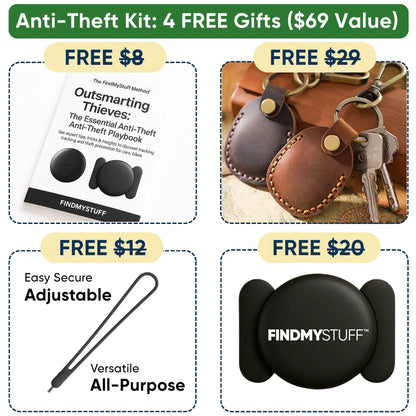 Anti-Theft Kit: 4 FREE Gifts 🎁 FindMyStuff GPS Car Tracker