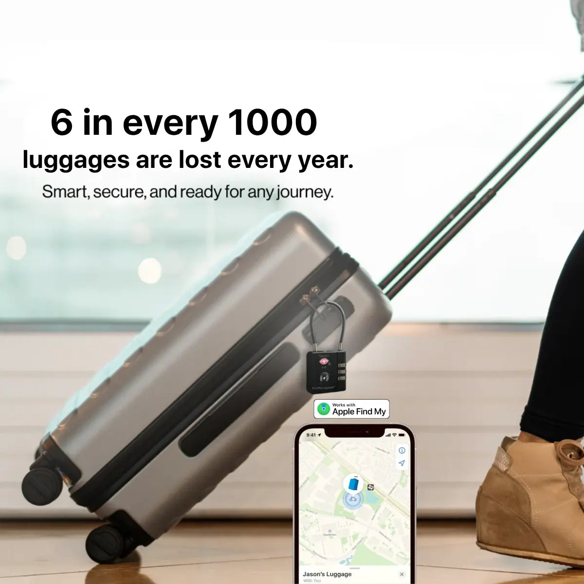 FindMyLuggage™ Anti-Theft Tracker Smart Lock - FindMyStuff GPS Car Tracker