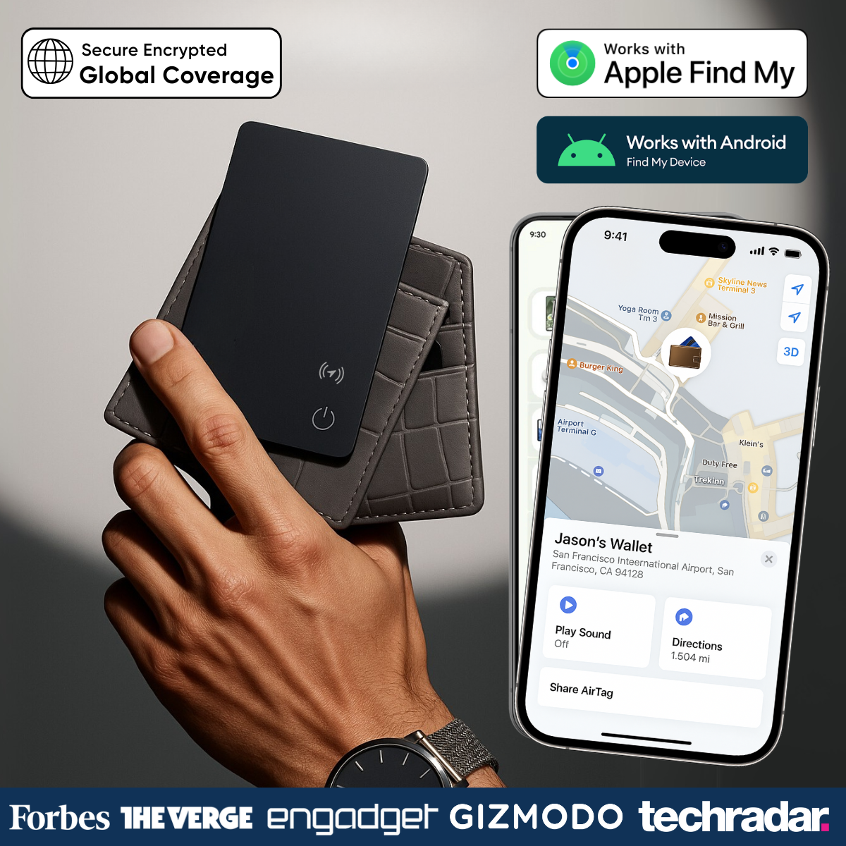 FindMyWallet™ Anti-Wallet Theft Tracker Card