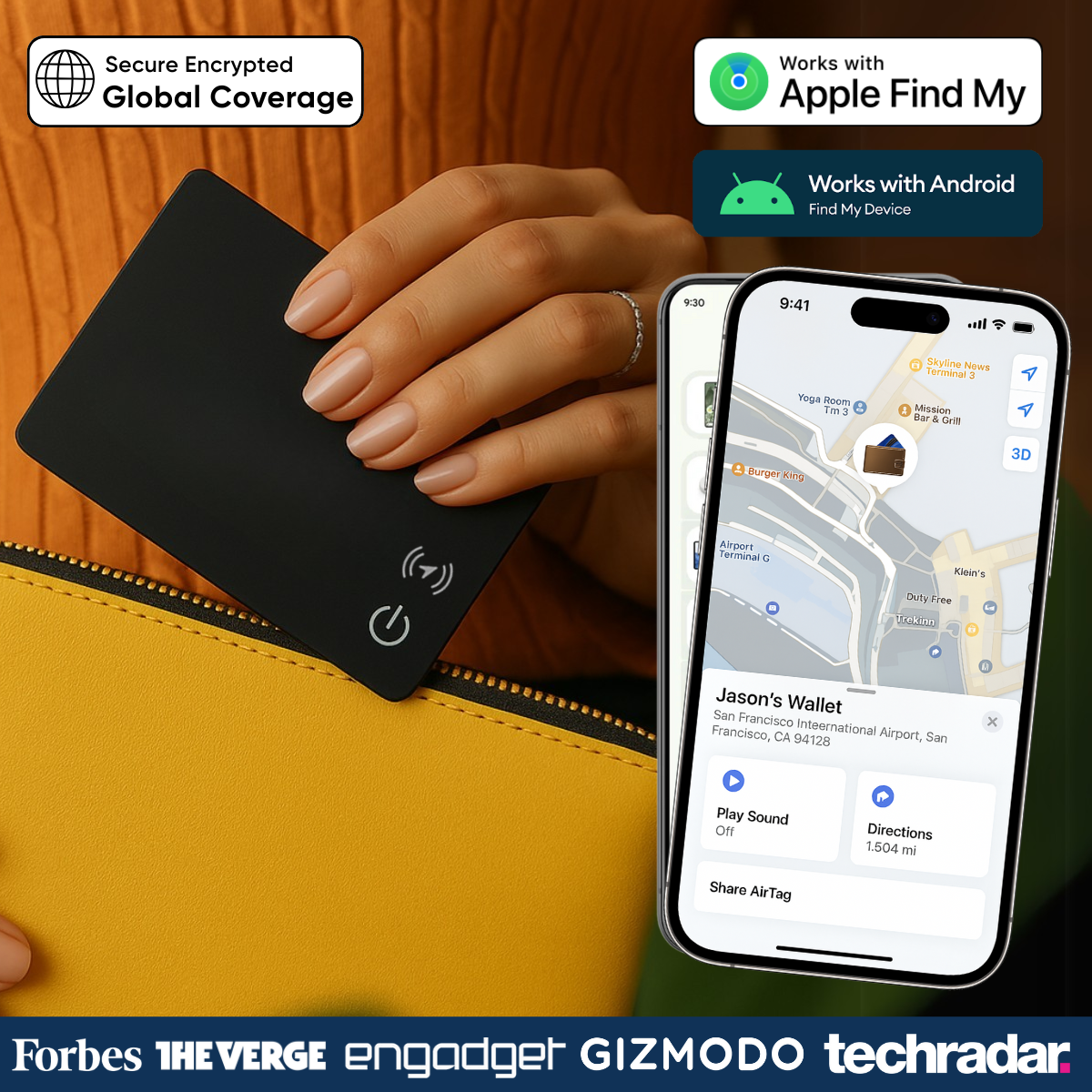 FindMyWallet™ Anti-Wallet Theft Tracker Card
