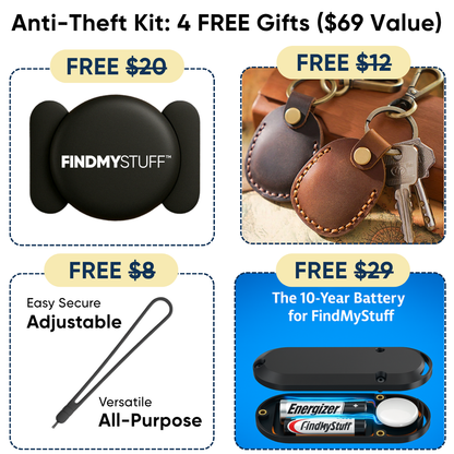 Anti-Theft Kit: 4 FREE Gifts 🎁 FindMyStuff GPS Car Tracker