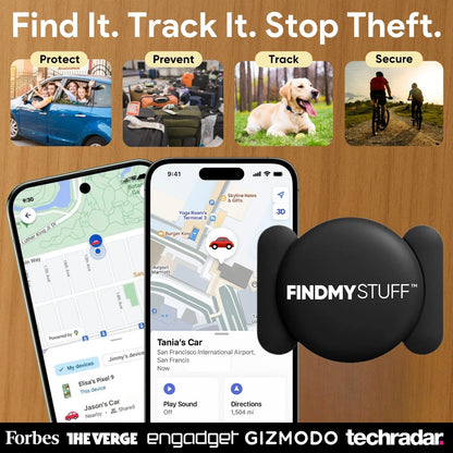 FindMyStuff™ Anti-Diebstahl-Tracker mit „Find My“-Unterstützung
