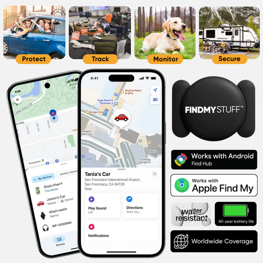 FindMyStuff™ Anti-Diebstahl-Tracker mit „Find My“-Unterstützung