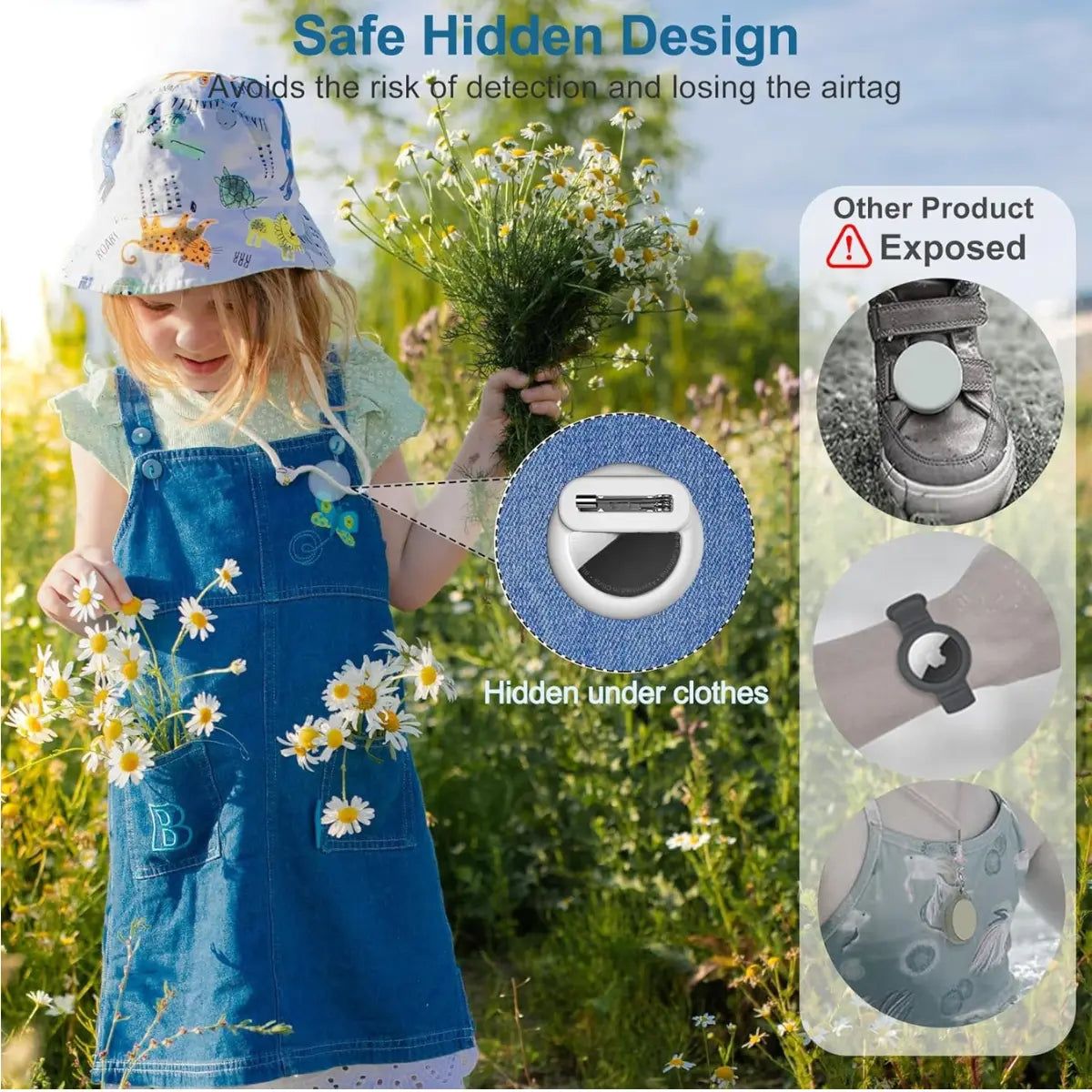 Kid's Safety Pin Protective Case For FindMyStuff™ FindMyStuff GPS Car Tracker